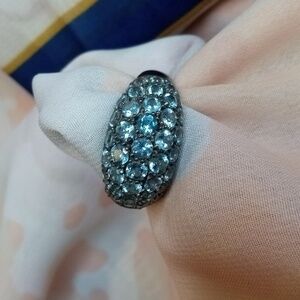 Vintage 80s - 90s Ross Simons Blue Zircon